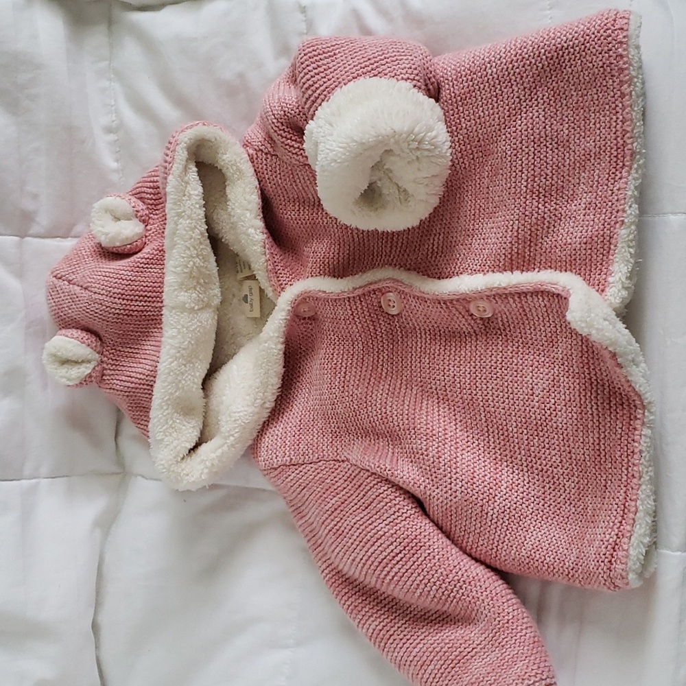 Baby girls sherpa lined hooded jacket